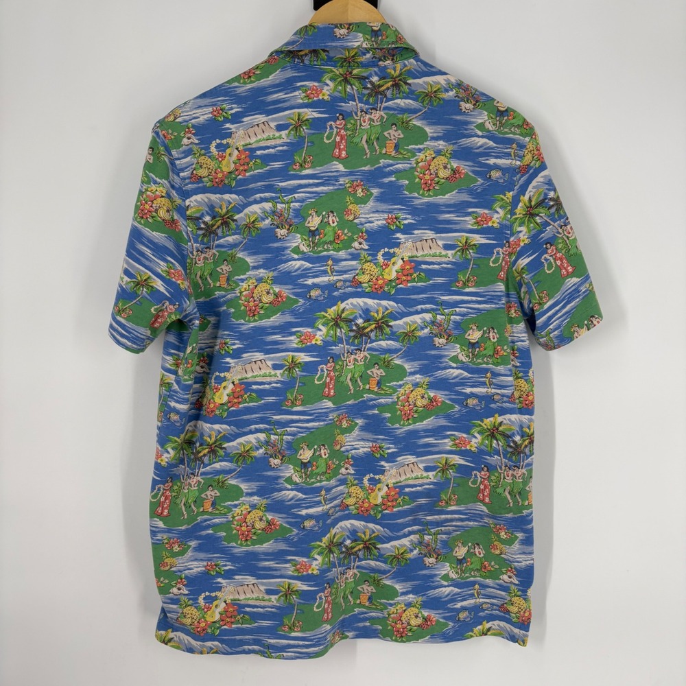 Polo Ralph Lauren Mens Medium Classic Fit Hawaiian Island Hula Print Polo Shirt - Picture 2 of 7